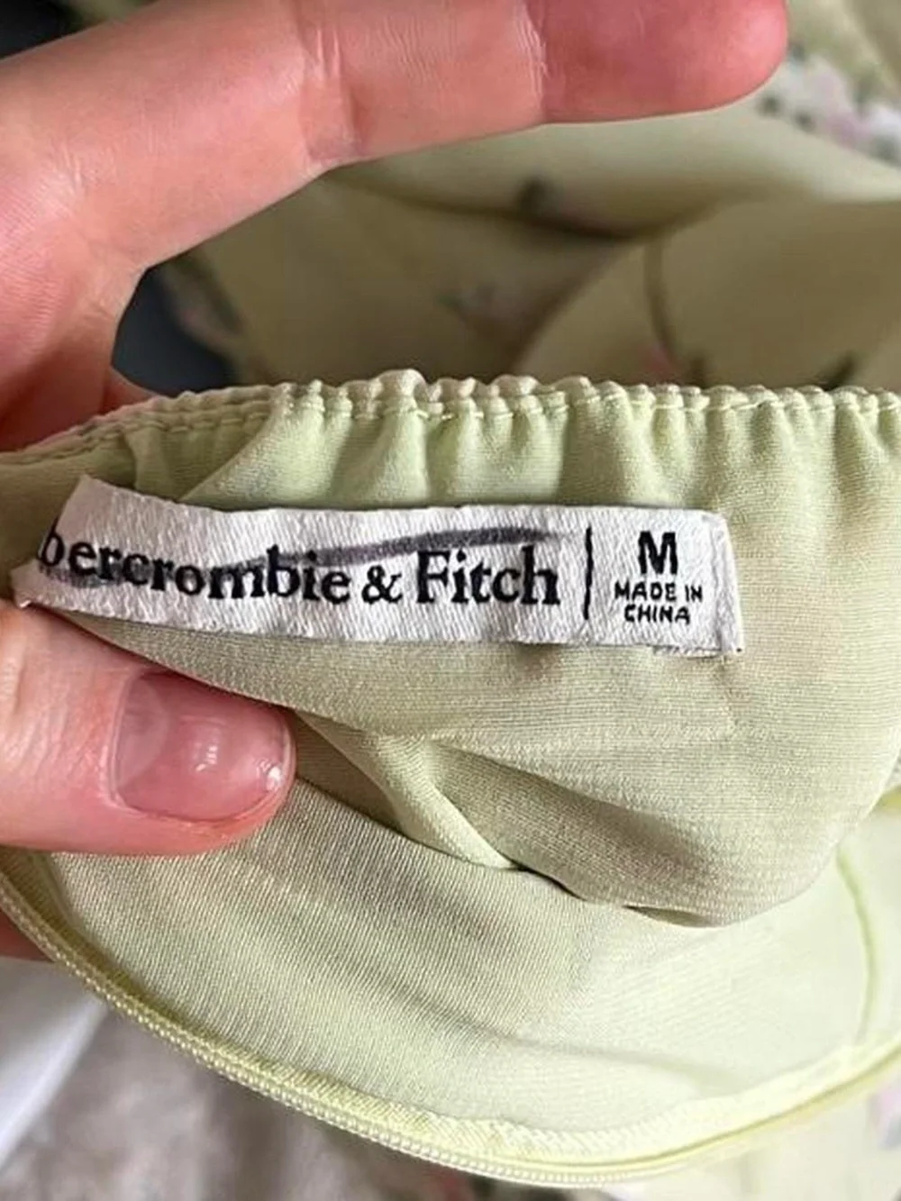 Abercrombie & Fitch Light Green Floral Halter Maxi Dress